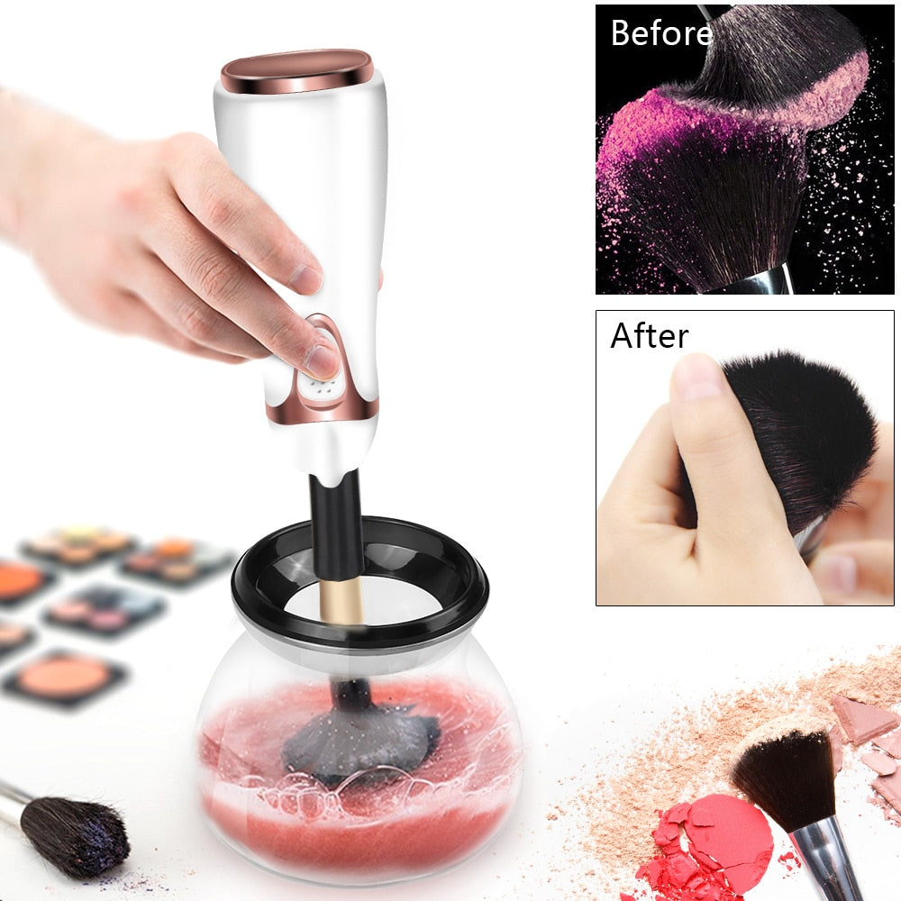 Limpiador y secador automático de brochas de maquillaje